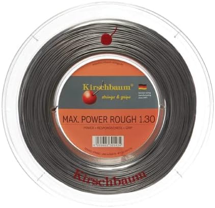 Kirschbaum Max Power Rough Reel Tennis String-Grey 200m, 200m