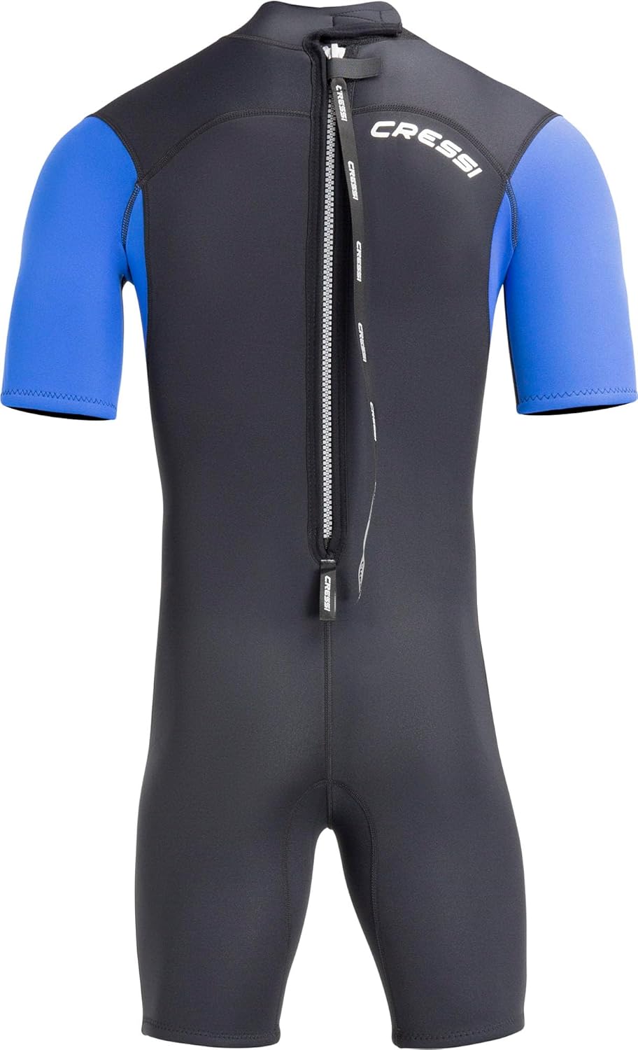 Cressi Med X Men's - Shorty Herren Neoprenanzug Premium Neopren 2.5 mm M/3 Schwarz/Blau/Silber, M/3