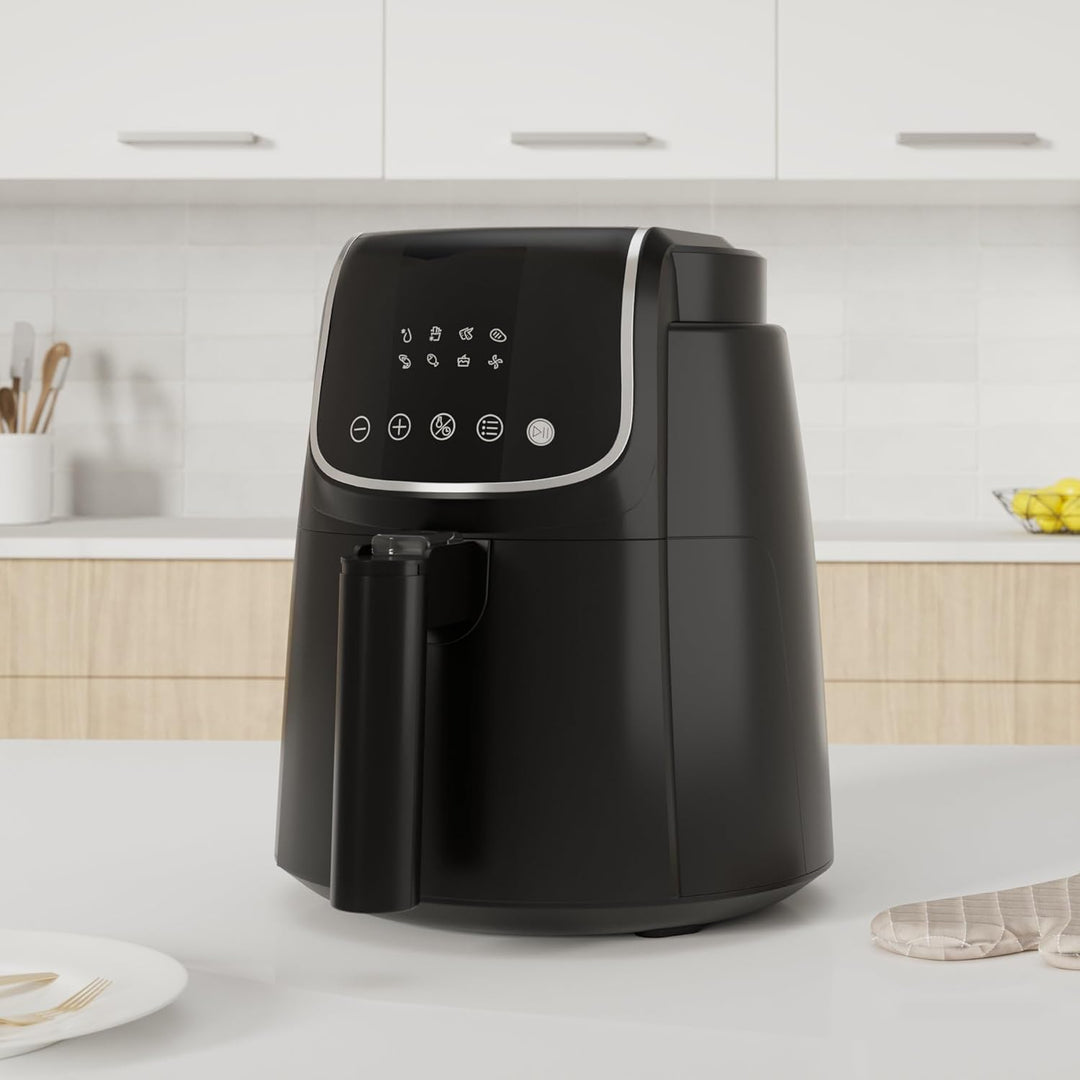 Midea Heissluftfritteuse 4L XL Air Fryer mit LED-Touchscreen, [35-200°C|8 Kochfunktionen|Spülmaschin