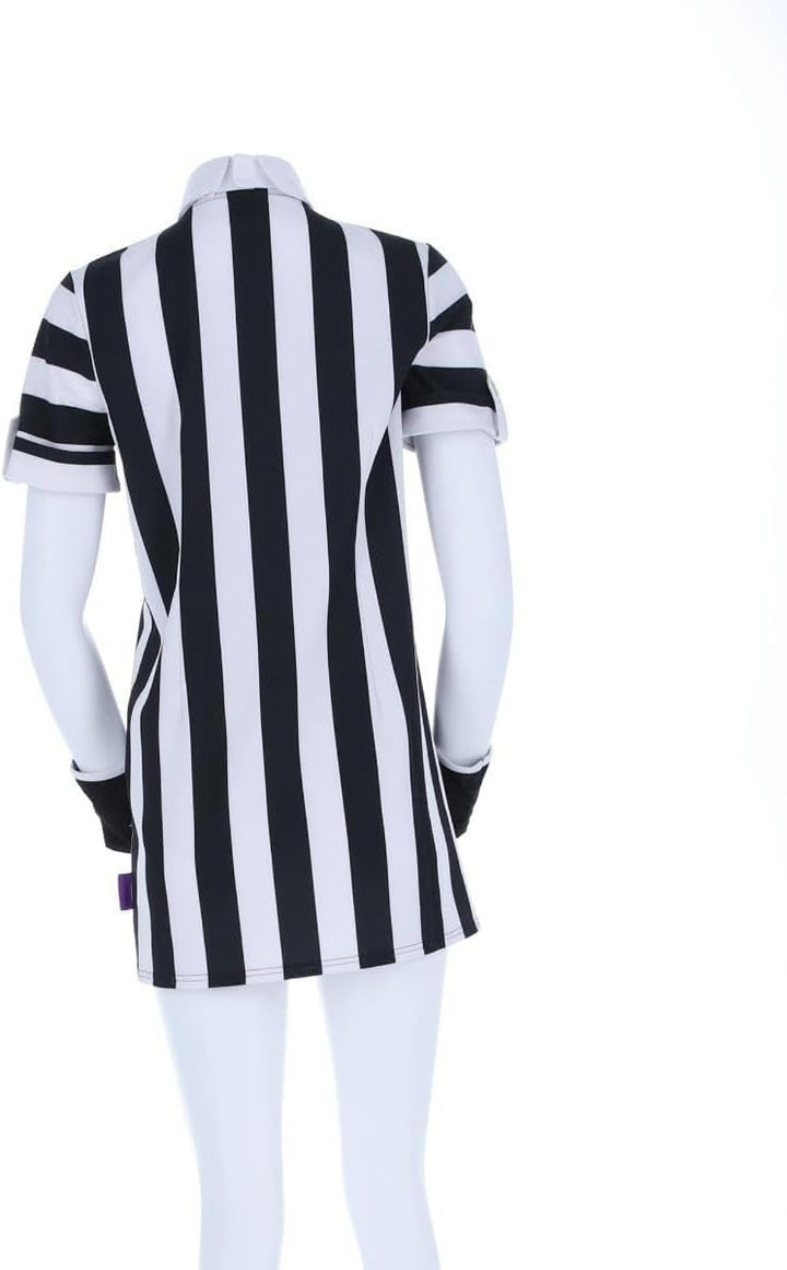 Smiffys Beetlejuice Erwachsenenkostüm mit Jacke, Hose und Krawatte schwarz-weiss gestreift mit aufsc