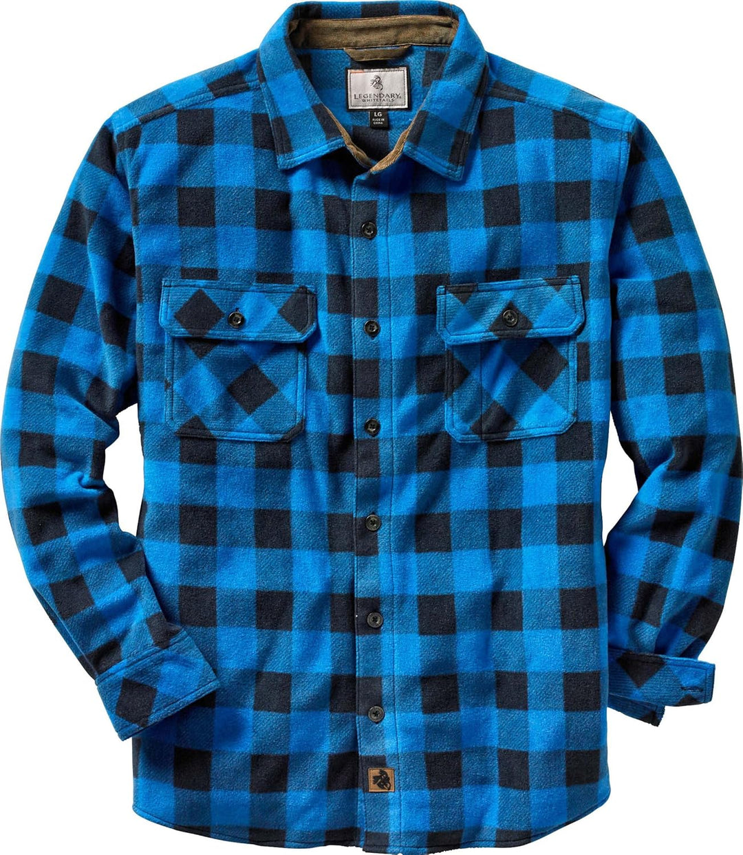 Legendary Whitetails Navigator Fleece-Herrenhemd mit Knopfleiste, S Liberty Buffalo Plaid Blue