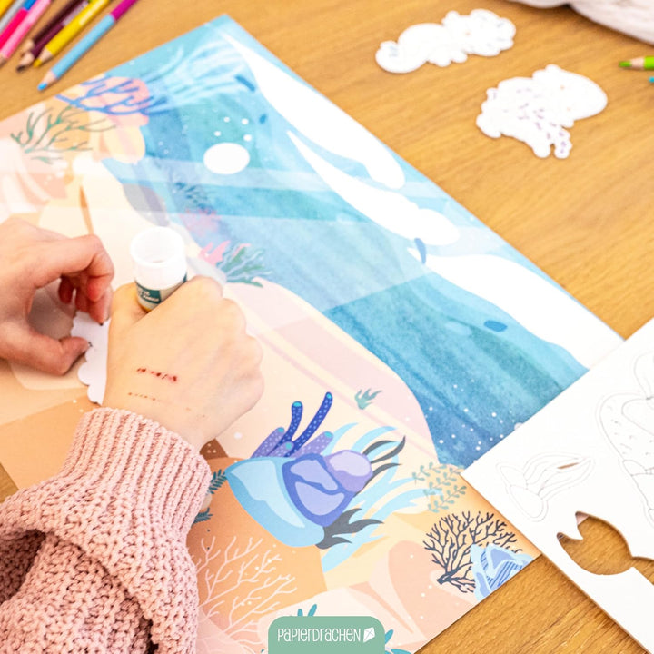 Papierdrachen Bastelbox Märchen & Traumwelten – Komplett-Set -inkl. Stanzbögen u. Hintergründen – 12