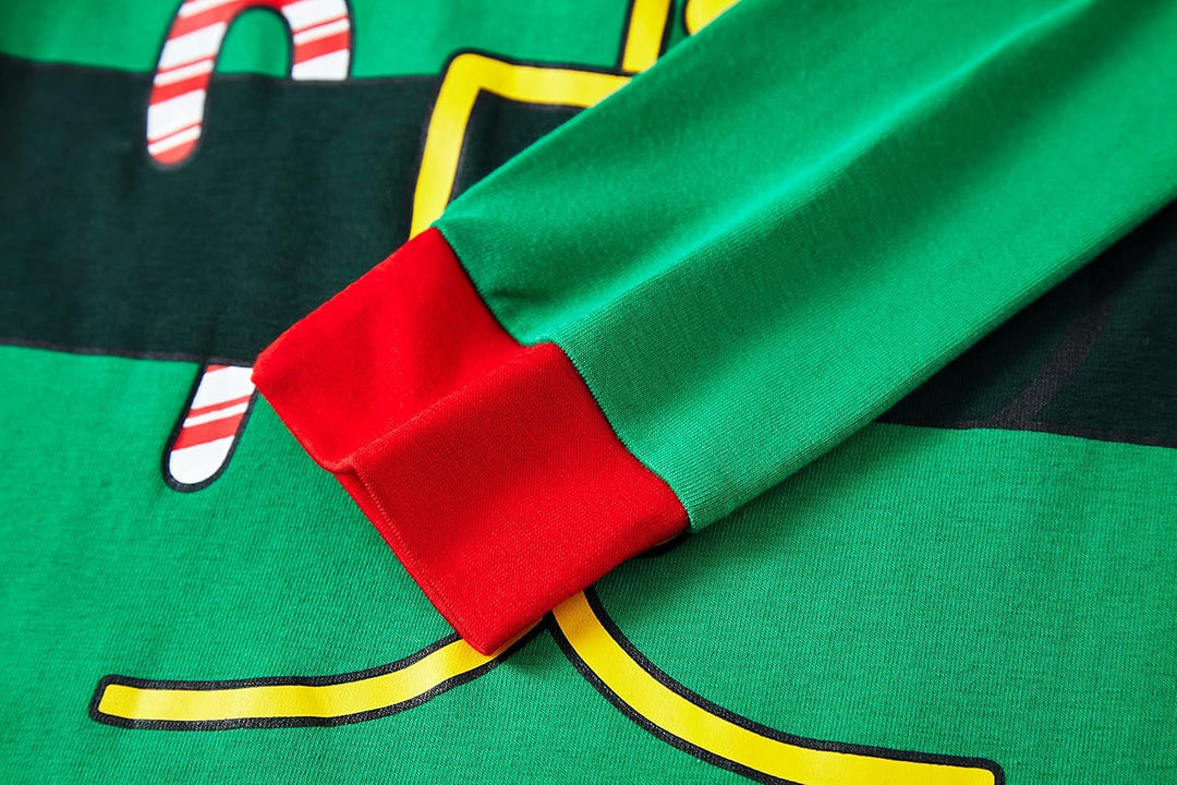 LOLPIP Jungen Pyjama Langarm 4-teilig Kleine Kinder Nachtwäsche Schlafanzug Set 2-14 Jahre Elf-grüne