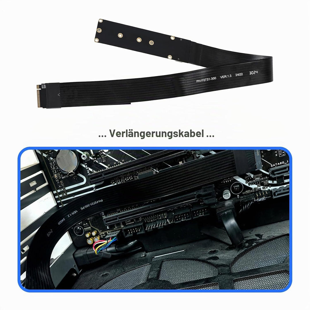 NGFF M-Key NVME Stecker auf Buchse Stecker PCI-E 4.0 Verlängerungskabel für Motherboard SSD 2230 224