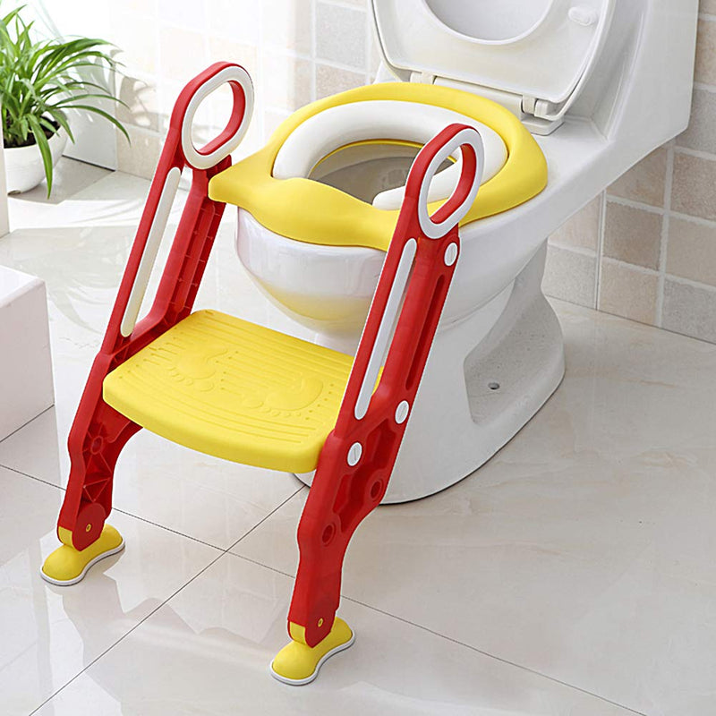 Greensen Toilettensitz Kinder mit Treppe Toilettenaufsatz Toilettentrainer Kinder Toilettensitz Falt