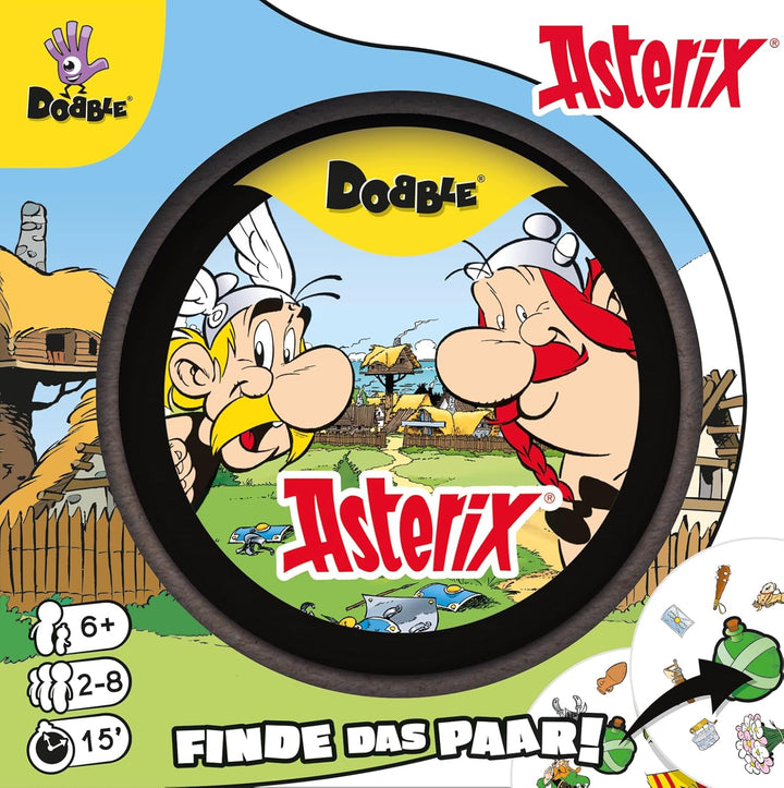 Asmodee, Dobble Asterix, DE-Version, Familienspiel für 2-8 Spieler ab 6 Jahren, Schnelles Reaktionss