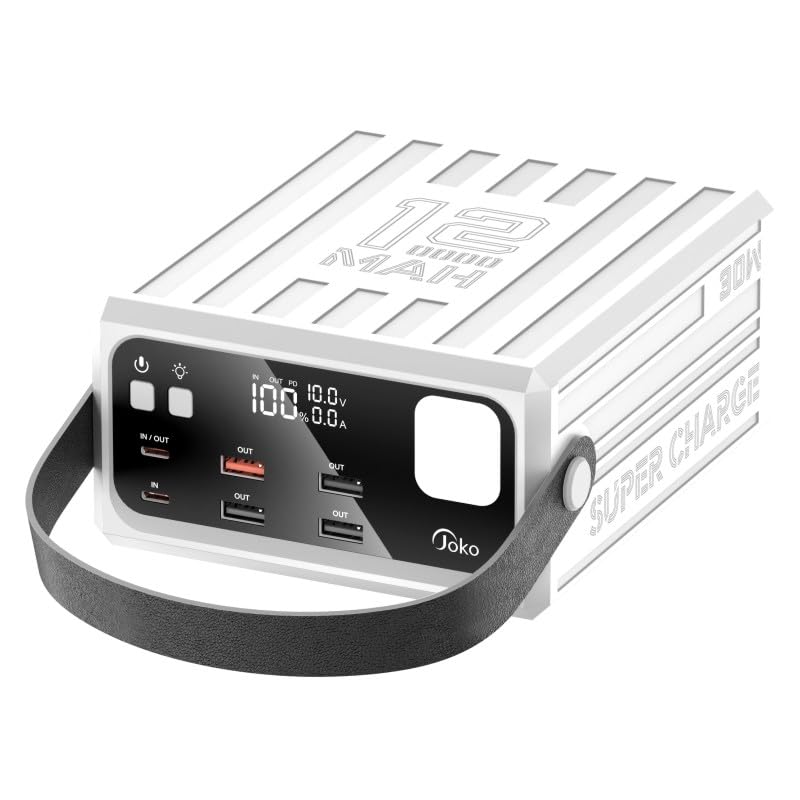 KONFULON Powerbank 120000mAh (444Wh, ca. 372Wh nutzbar) – 30W Schnellladefunktion, 5 Ausgänge (USB‑C