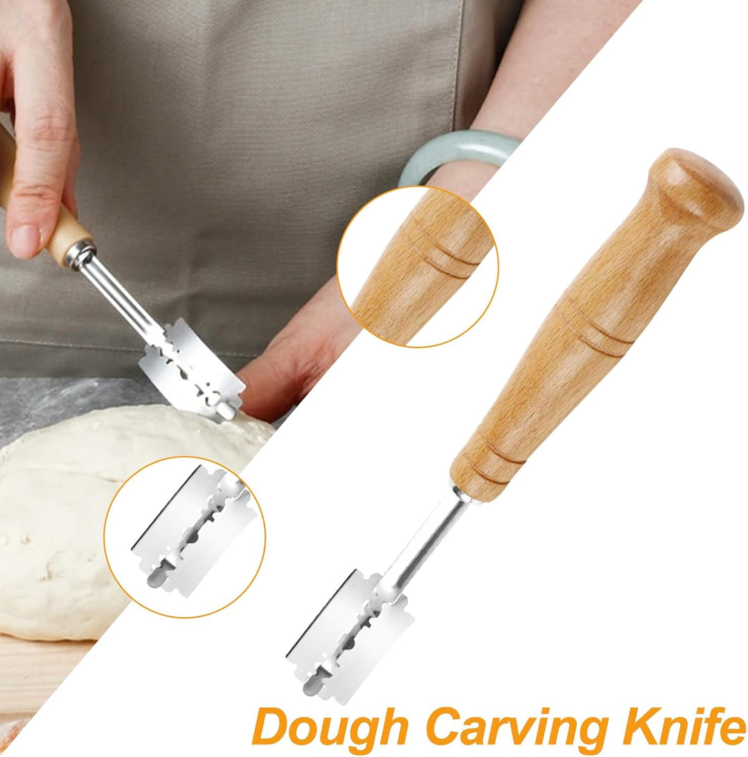 Gärkörbchen für Brot, Gärkorb Rund 22 cm, Brot Backen Zubehör, Banneton Gärkörbe Set, Bread Proofing