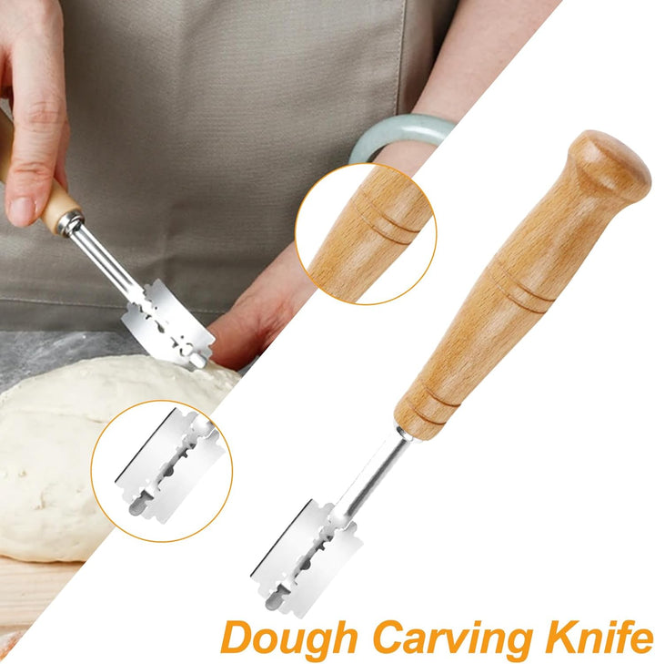Gärkörbchen für Brot, Gärkorb Rund 22 cm, Brot Backen Zubehör, Banneton Gärkörbe Set, Bread Proofing