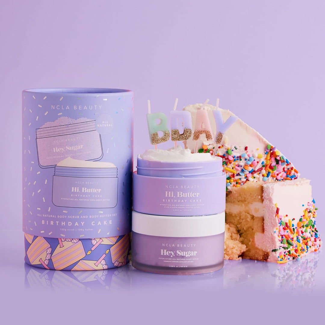 NCLA Beauty All-Natürliches Körperpeeling und Körperbutter - Zuckerpeeling und Feuchtigkeitscreme mi