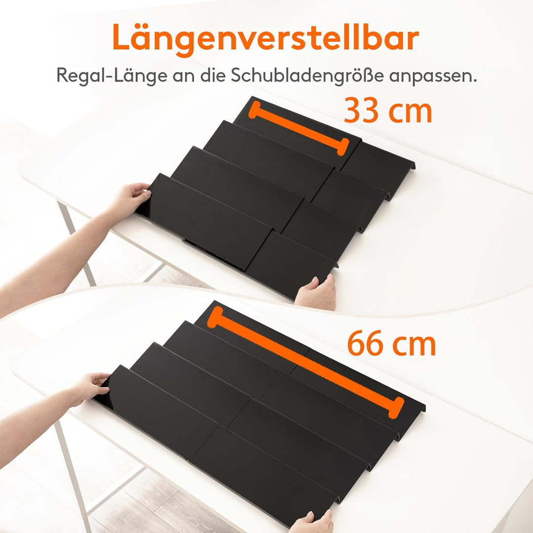 Lifewit Gewürzregal für Schubladen Gewürz Schubladeneinsatz, Schubladen Ordnungssystem von 33cm bis