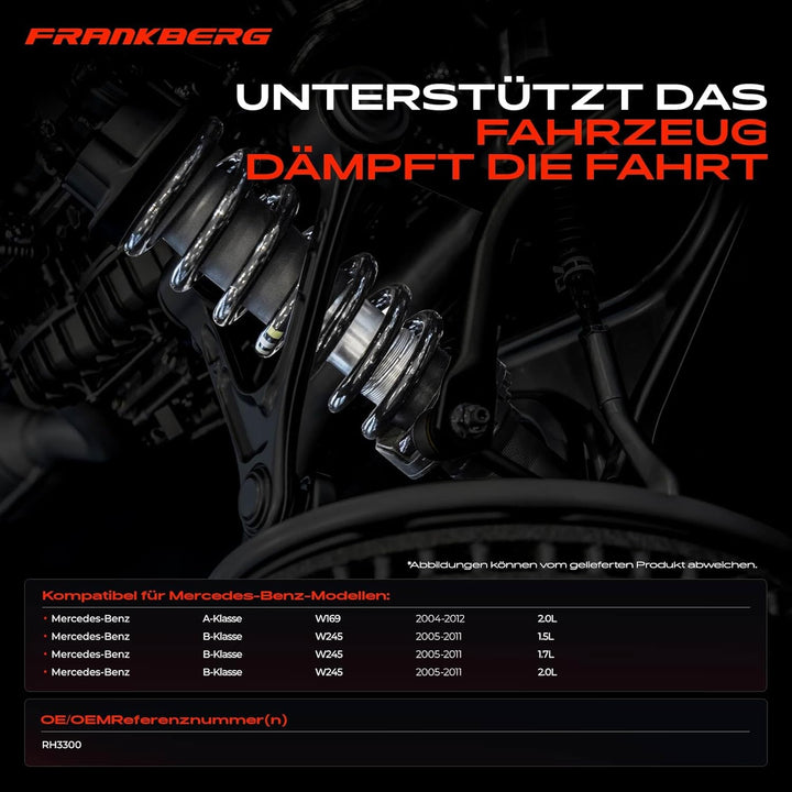 Frankberg 2x Federn Fahrwerksfeder Vorderachse Links Rechts Kompatibel mit A-Klasse W169 2004-2012 B