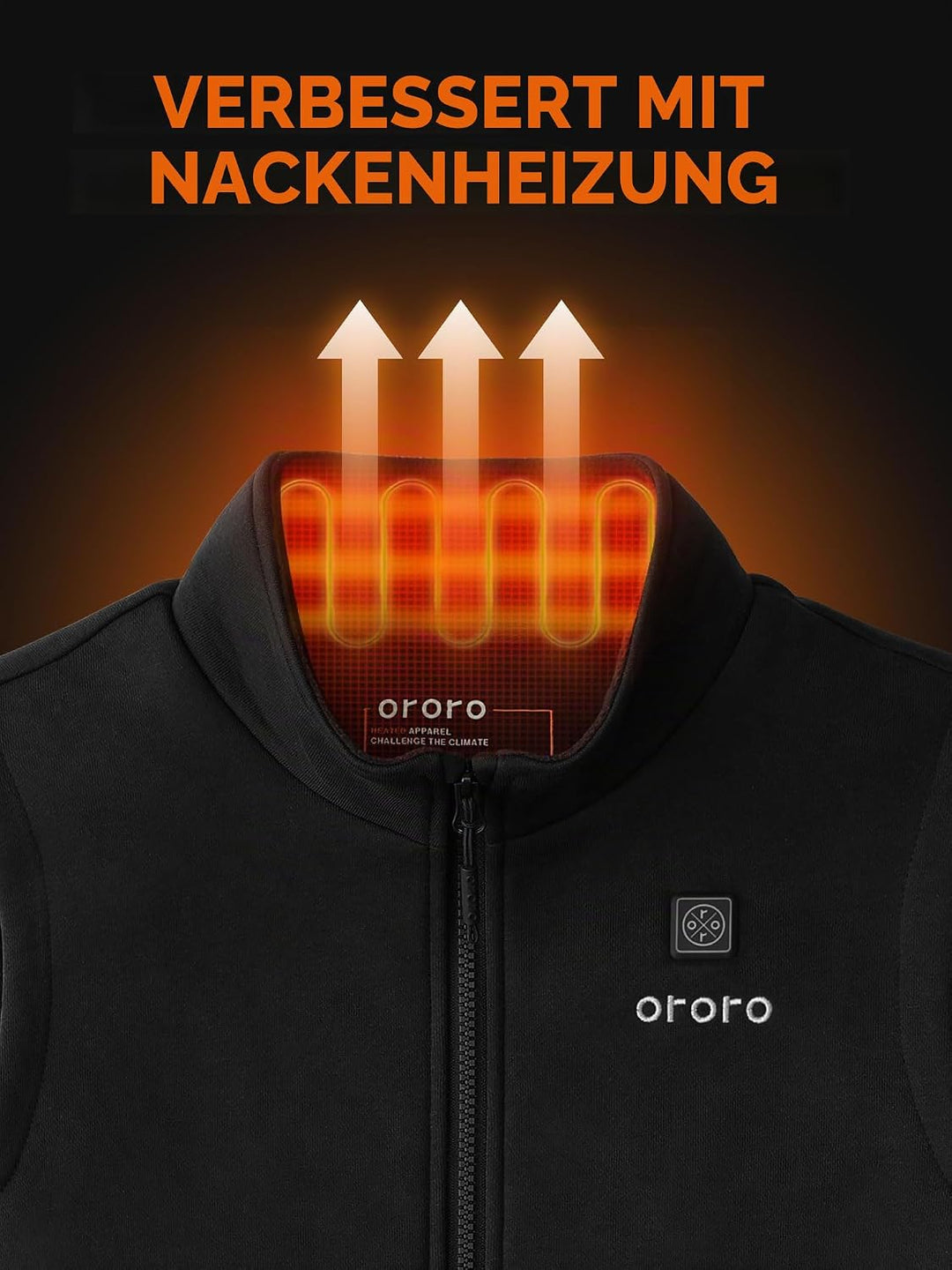 ORORO Beheizbare FleeceWeste Damen Beheizte Weste mit Akku HeizWeste XS Neutral Schwarz, XS Neutral