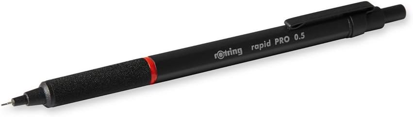 rOtring Rapid PRO Druckbleistift mit Einzug , 0,5 mm , Schwarz 0,5 mm Single Schwarz, 0,5 mm Single