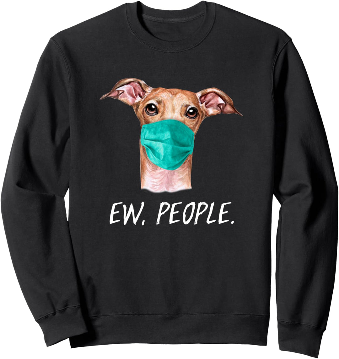 WINDHUND mit Gesichtsmaske Mundschutz Hund EW PEOPLE Sweatshirt