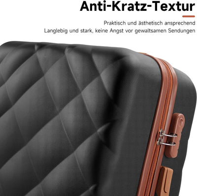 HOMELUX Kofferset 3 Teilig Hartschale Reisekoffer ABS Leicht Trolley Rollkoffer Hartschalenkoffer Se