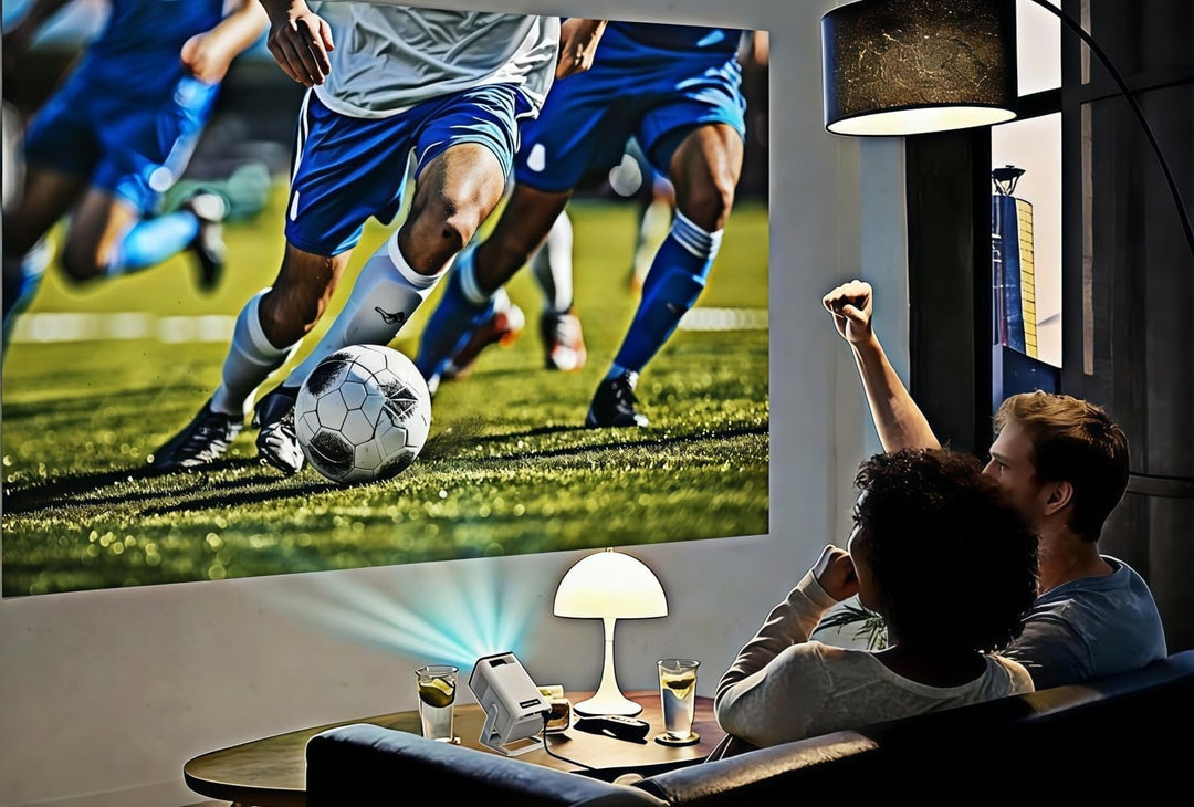 4K 1080P unterstützt Mini Beamer mit Android 11 OS Klein Projektor mit WiFi 6 Bluetooth 5.4, 270° Dr