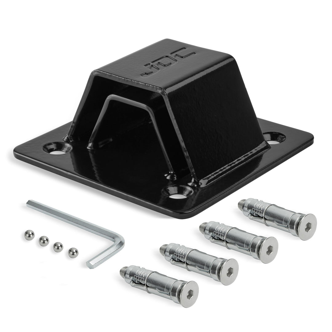 JDC Motorrad Bodenanker stark belastbarer gehärteter Stahl - SPHERE PRO - Schwarz Schwarz Sphere Pro
