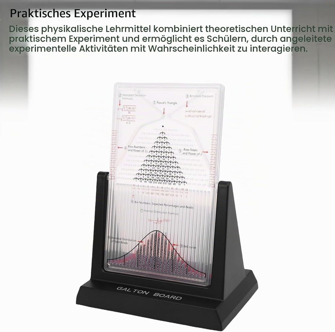 Galton Board-Wahrscheinlichkeitsdemonstrator, Mathematisches Normalverteilungsmodell, Lehrmittel für