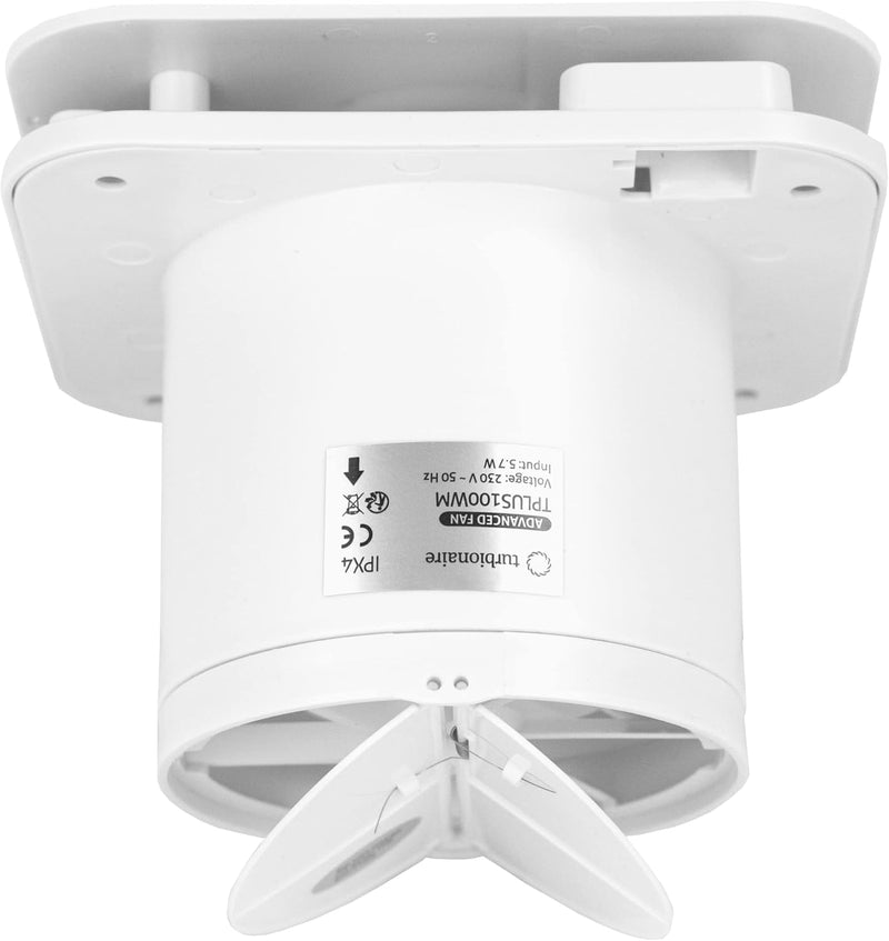 Turbionaire Trend Plus Abluftventilator für Bad, Küche, Fernbedienung, Multifunktion, max. 5,7 W, 7