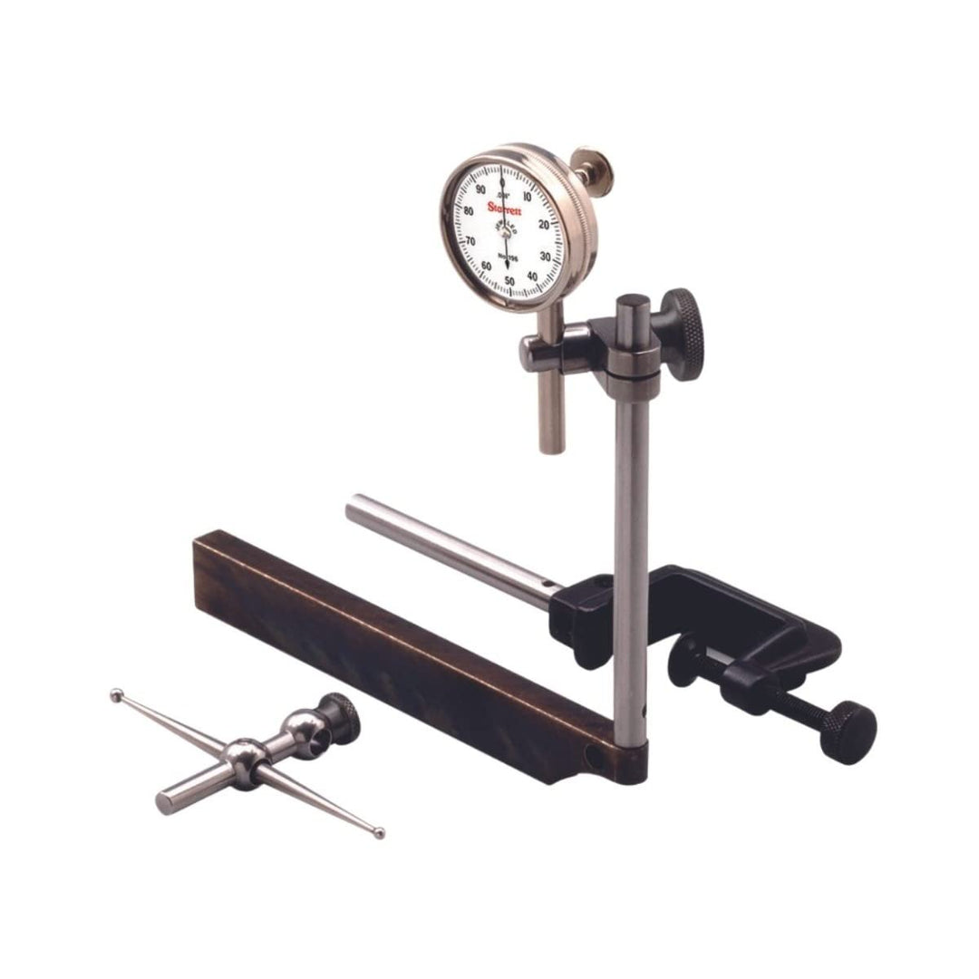 Starrett 196A1Z Universal-Messuhr, hinterer Kolben, weisses Zifferblatt, 0-100 Ablesung, 0-0,2" Bere