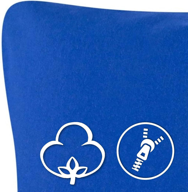 Moon 2er Pack Seitenschläferkissen Bezug Jersey Kissenbezug Royalblau 40x145 2er Pack 40x145 Royalbl