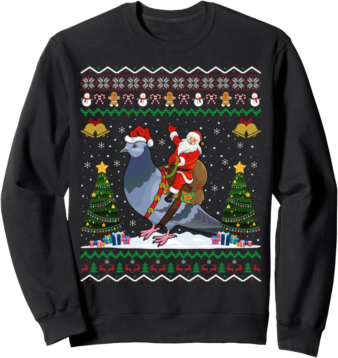 Pigeon Ugly Weihnachtsgeschenk Weihnachtsmann Reittaube Weihnachten Sweatshirt