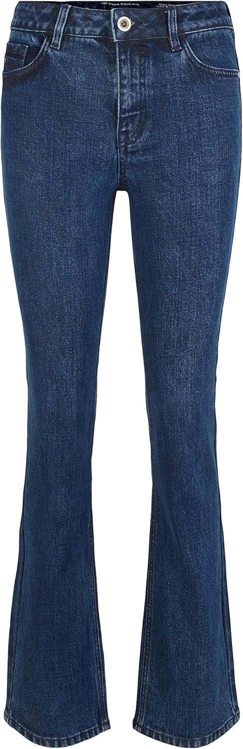 TOM TAILOR Damen Kate Narrow Bootcut Jeans 29W / 32L 10113 - Clean Mid Stone Blue Denim, 29W / 32L 1