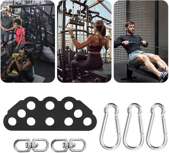 Gym Zubehör Für Kabelzug - Pull-Down Spreader Bar,Verstellbare Doppel Zu Einzel Rollen Adapterplatte