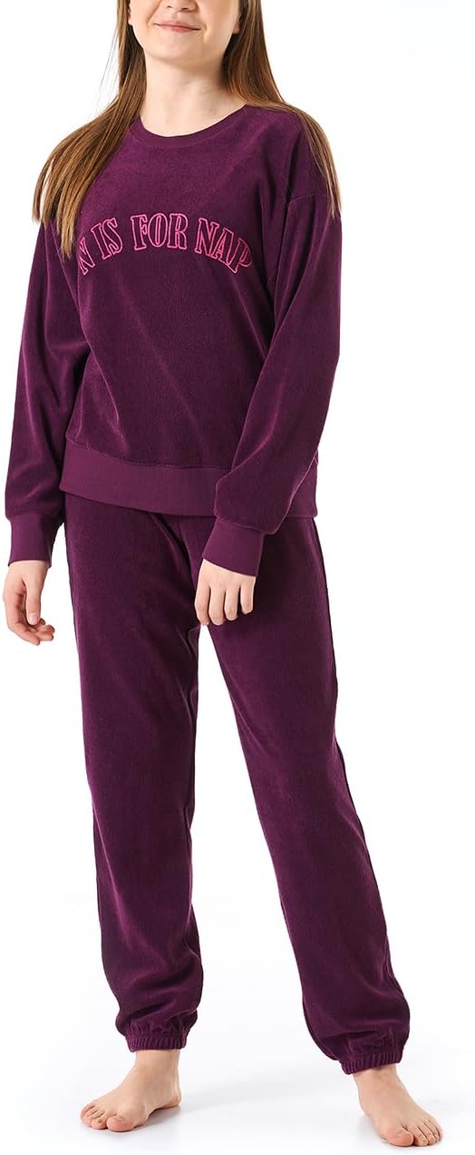 Schiesser Mädchen Pyjamaset 140 Aubergine_179981, 140 Aubergine_179981