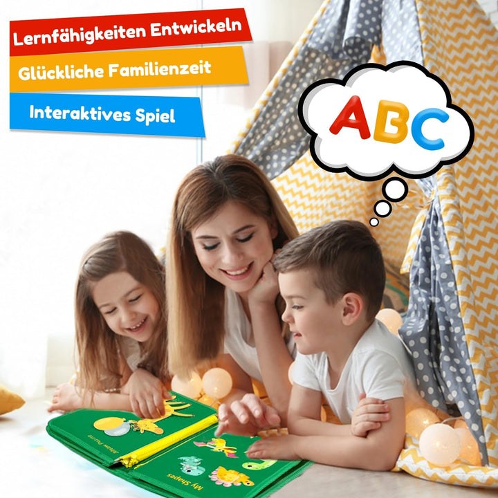 Qizfun Busy Board Montessori Spielzeug ab 1 2 3 4 Jahre – Kleinkinder Activity Board Motorikspielzeu