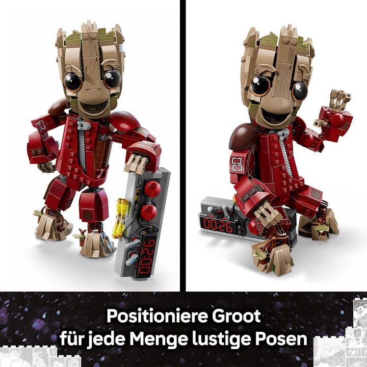 LEGO | Groot im Ravager-Outfit - Superhelden Spielzeug mit baubarer Figur für Rollenspiele - Kinder