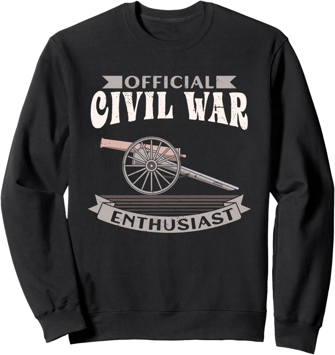 Official Civil War Enthusiast Amerikanischer Bürgerkrieg USA Sweatshirt