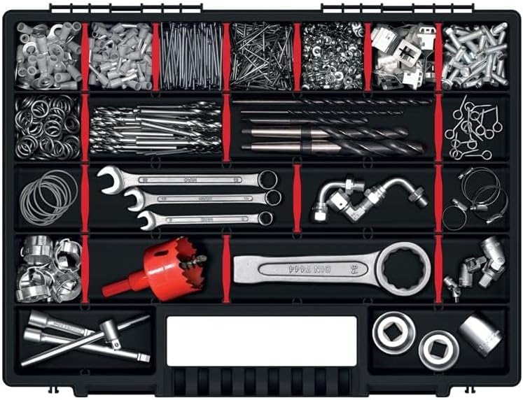 rg-vertrieb 5X Sortimentskasten Werkzeugkiste Organizer Set 5 Stück Sortierbox NORS Kleinteilemagazi