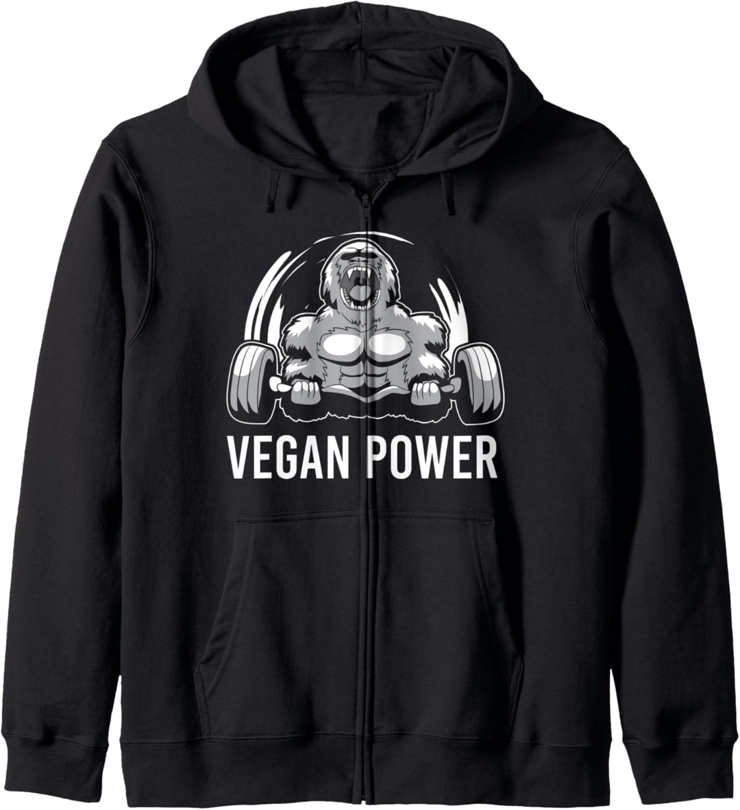 Vegan Power Gorilla Bodybuilder Fitness Workout & Gym Kapuzenjacke