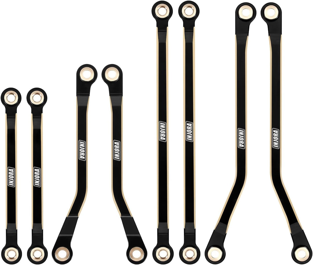 INJORA Schwarzbeschichtung Messing High Clearance Links Set für TRX4M High Trail K10 1/18 RC Crawler
