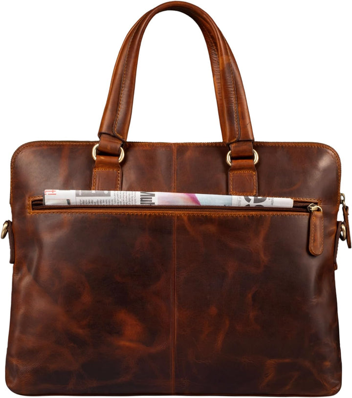 STILORD 'Lory' Aktentasche Damen Leder Vintage Business Laptoptasche 13,3 Zoll MacBooktasche ideal a