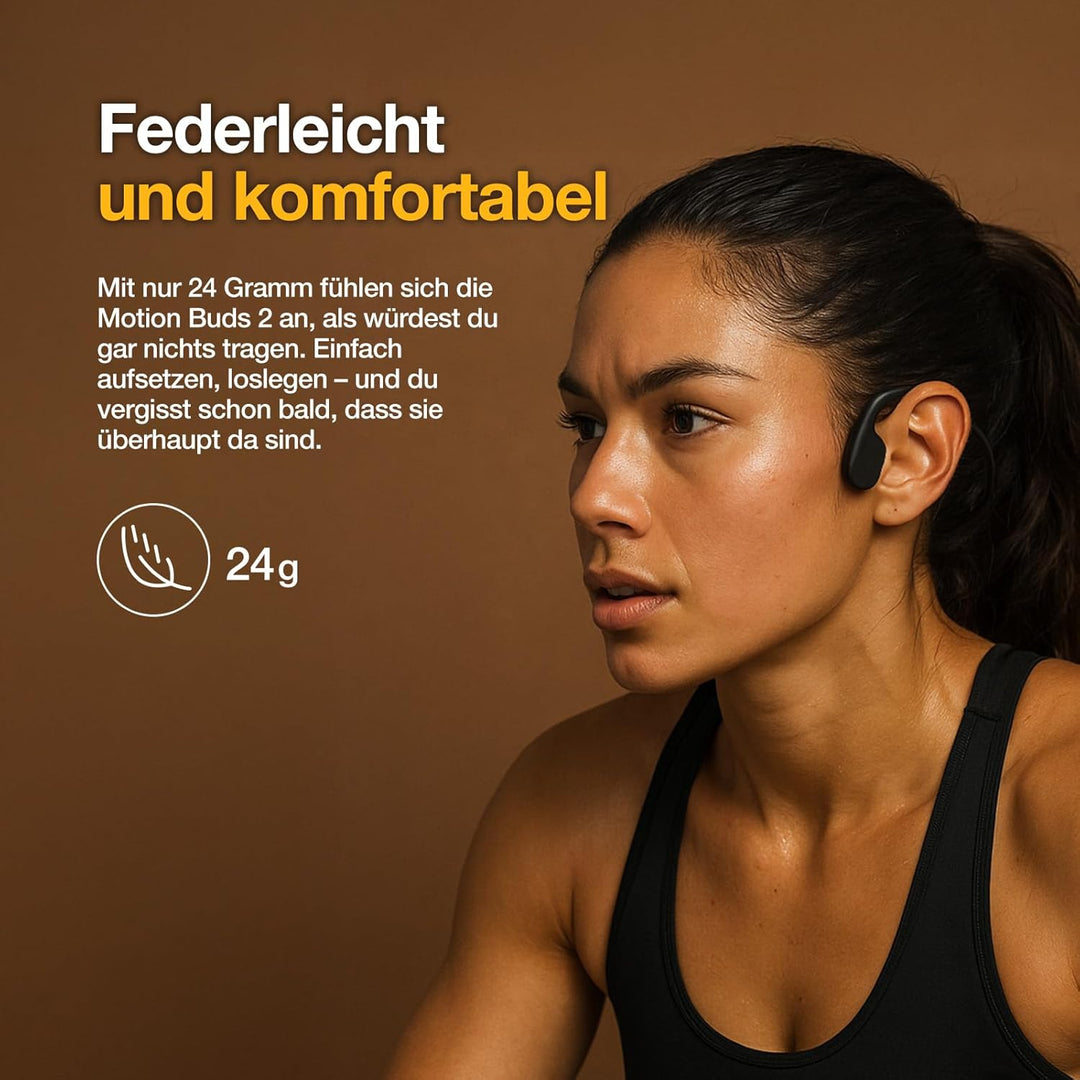 AGM Knochenschall Kopfhörer, Open Ear Kopfhörer Motion Buds Bluetooth 5.4 Kabellos Sportkopfhörer IP