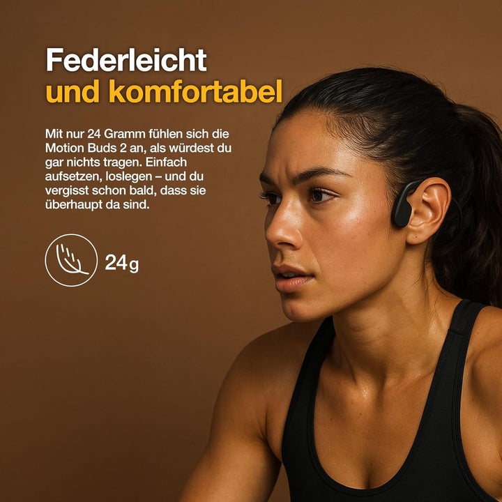 AGM Knochenschall Kopfhörer, Open Ear Kopfhörer Motion Buds Bluetooth 5.4 Kabellos Sportkopfhörer IP