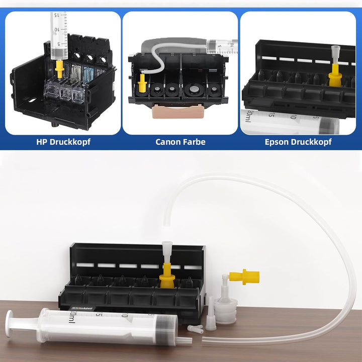 Druckkopfreiniger, 250ml Düsenreiniger Kompatibel für Epson HP Canon Brother Tintenstrahldrucker, Dr