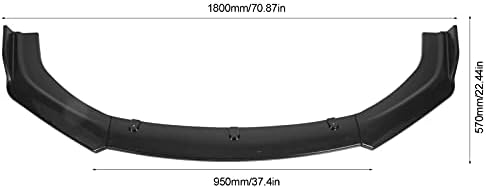 Frontstossstange Lip Spoiler, 3pcs Auto Frontstossstange Lip Splitter Spoiler Antikollision Wasserdi