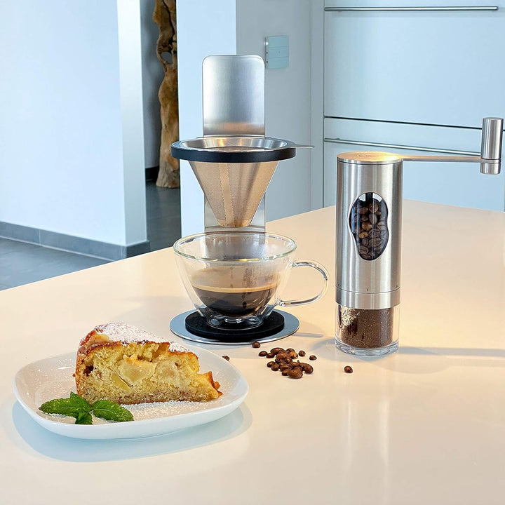 AdHoc MC20 Kaffeebereiter MR. BREW, Permanent-Filter ohne Papier, Edelstahl/Kunststoff Single, Singl