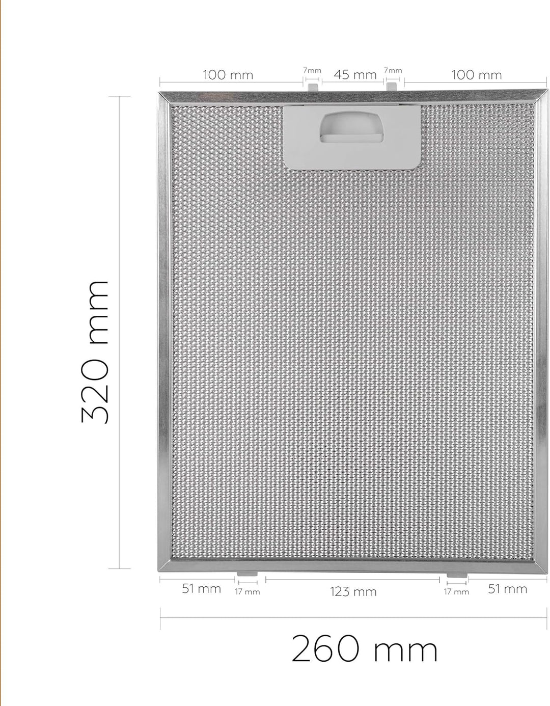 SERENA dunstabzugshaube metall fettfilter 320x260 (2 stück), Metall