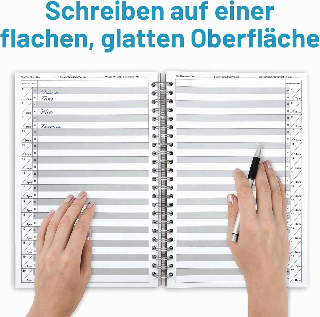 Terminbuch Friseur Salon Praxis Bestellbuch 1 Mitarbeiter 30 Minuten Takt für 320 Tage frei einzutra