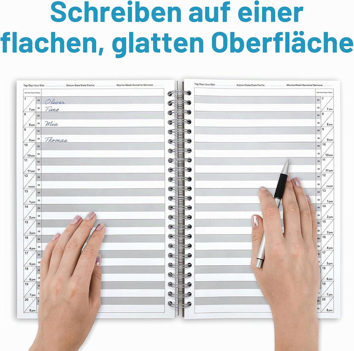 Terminbuch Friseur Salon Praxis Bestellbuch 1 Mitarbeiter 30 Minuten Takt für 320 Tage frei einzutra