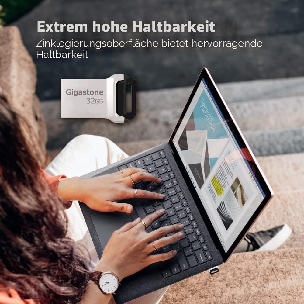 GIGASTONE 32GB Nano Flash-Laufwerk (5 Stück) Z90 USB 3.2 Gen 1, 100MB/s UltraSchnell, Mini, Metallde