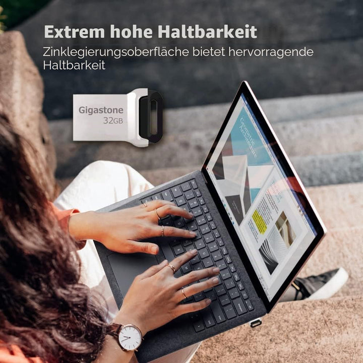GIGASTONE 32GB Nano Flash-Laufwerk (5 Stück) Z90 USB 3.2 Gen 1, 100MB/s UltraSchnell, Mini, Metallde