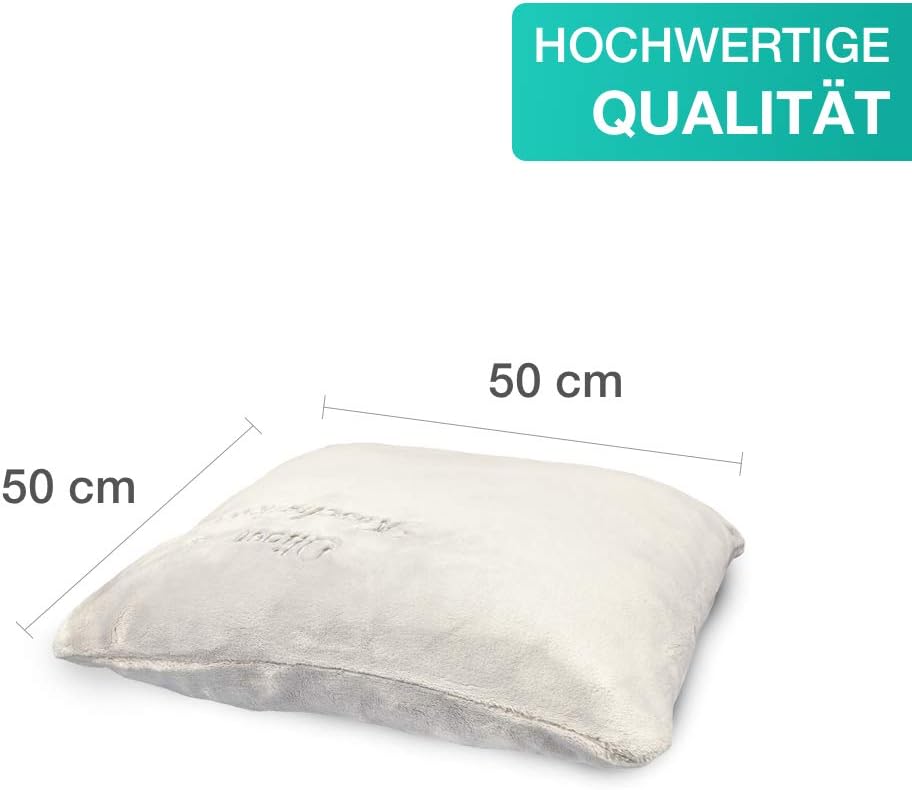 Kissen- Kuschelkissen mit Name Bestickt- 50 x 50 cm - Beere - Stickfarbe wählbar - Wunschtext indivi