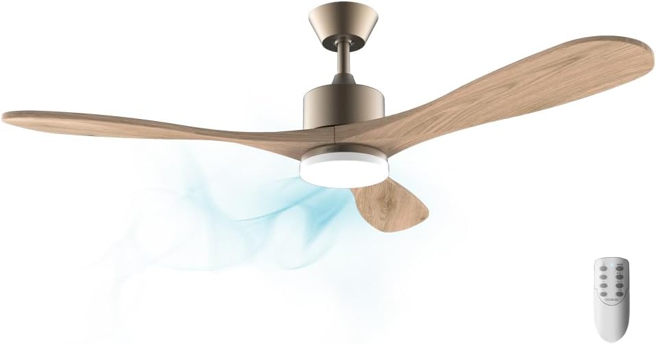 Cecotec Deckenventilator EnergySIlence Aero 5200 Black Design. 40 W, 52“ mit DC Motor, LED Beleuchtu