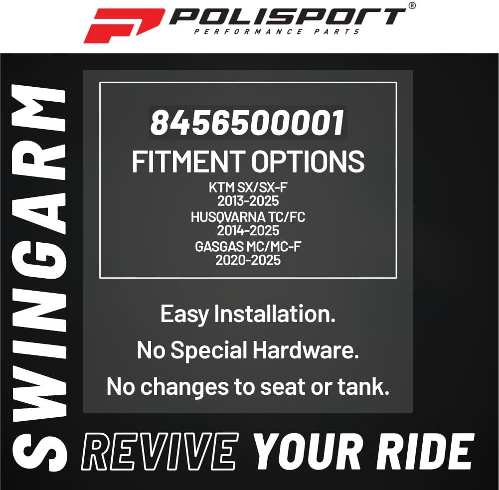 Polisport 8456500001 Schwinge Schutz für KTM SX/SX-F/XC/XC-F (13-18), Schwarz, 100 Stück